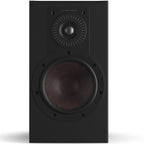DALI Opticon 2 MK2 passive bookshelf speakers in black with sleek design and front-facing drivers.