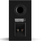 DALI Opticon 2 MK2 passive bookshelf speakers in black, showing the sleek front grille and compact design.