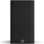 DALI Opticon 2 MK2 passive bookshelf speakers with black finish and sleek design, showing their front grille and compact size.