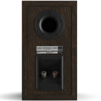 DALI Opticon 2 MK2 passive bookshelf speakers shown from the front, featuring black cabinets and sleek design.