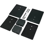 Essentials Kontur 10 speaker stands in black with adjustable height and sturdy metal construction for optimal audio positioning.