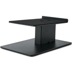 Essentials Kontur 10 speaker stands in black, sturdy metal construction with adjustable height for optimal audio setup.