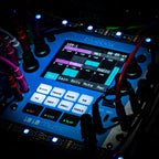 Bluebox Eurorack semi-modular synthesizer by 1010music with colorful knobs and patch points on a sleek black panel.