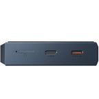 FiiO M23 portable music player in blue with a sleek display and control buttons, designed for high-quality audio playback.