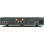 Hegel H95 music streamer with sleek black front panel, digital display, and control buttons for high-quality audio streaming.