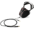 HiFiMAN Arya Organic wired headphones with open-back design, large ear cups, and premium headphone ear cushions.