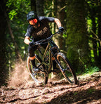 Instamic Pro Plus C portable stereo recorder mounted on a mountain bike for outdoor audio recording.