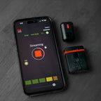 Instamic Pro Plus C portable recorder with tentacle sync cable, compact device for high-quality audio recording.