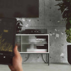 Interior view of the Hegel H95 music streamer showing its sleek front panel and digital display.