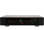 Rega Mercury stereo amplifier with sleek design and control knobs, showcasing high-quality audio hardware.