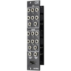 Close-up of the OXI Instruments Pipe MKII semi-modular synthesizer module showing its knobs and input jacks.