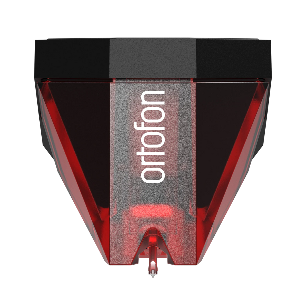 Ortofon 2M Red moving magnet turntable cartridge, close-up detail