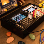 Semi-modular synthesizer 1010music Bitbox MK2 with control knobs and input/output jacks, designed for music production and sound design.