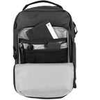 Wandrd Prvke Pocket video equipment bag showing front pocket with packed items and durable black exterior.