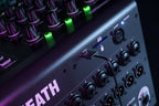 Allen & Heath Qu-5 digital mixer with USB-C and SD card slots, featuring multiple input and output controls on a professional audio interface.
