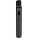 Rode M3 condenser microphone front view, compact professional microphone ideal for studio and on-stage audio recording.
