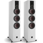 DALI Rubikore 8 passive floorstanding speaker with sleek black finish and modern design, showcasing the front view with speaker grille.