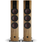 DALI Rubikore 8 passive floorstanding speaker showcasing a sleek black speaker with a modern design and high-quality build.