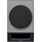 Technics SC-CX700 active bookshelf speakers in gray with front covers, compact design, and modern audio equipment appearance.