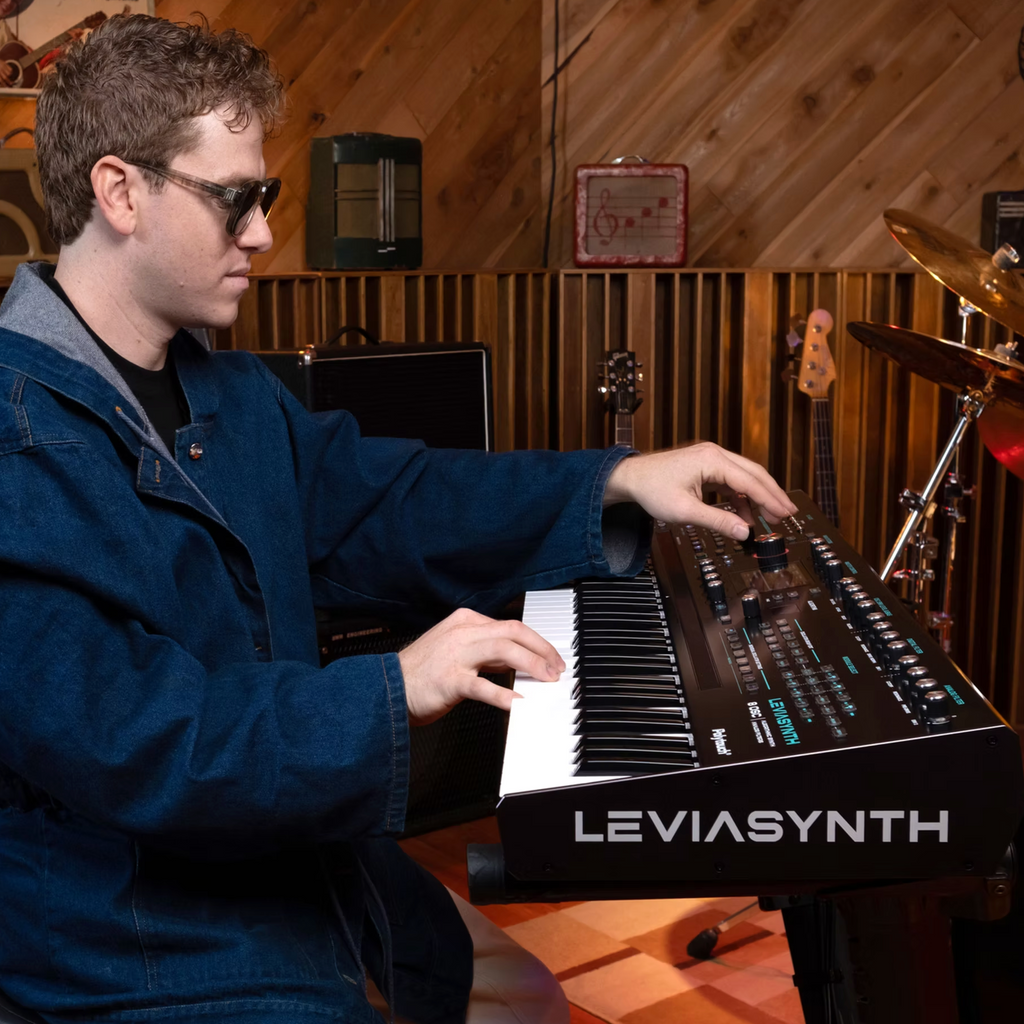 Screenshot of ASM Leviasynth keyboard synthesizer showing its control panel and electronic interface.