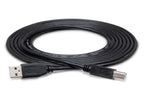 Hosa USB-200AB Type A - Type B USB 2.0 cable, coiled full view