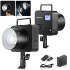 Neewer Q4 400Ws 2.4G TTL studio flash with adjustable head and control panel for professional photography lighting.