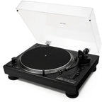 Vestlyd Vestlyd Pro T1 DJ turntables with black finish, featuring professional controls and a sleek design for mixing music.