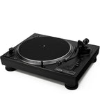 Vestlyd Vestlyd Pro T1 DJ turntables with black finish, featuring control knobs, platter, and tonearm for professional DJ setup.