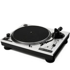Vestlyd Vestlyd Pro T1 DJ turntables with sleek black finish and control knobs, ready for professional mixing and scratching.