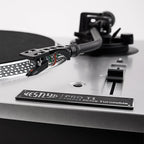 Vestlyd Vestlyd Pro T1 DJ turntables with sleek black design, featuring tonearm and control buttons for professional audio mixing.