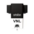 Ortofon VNL TRIX turntable cartridge with stylus, shown from the front, designed for high-quality vinyl record playback.