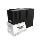 Ortofon VNL TRIX turntable cartridge with stylus guard, showcasing its sleek design and build quality for high-fidelity audio.