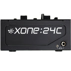 Allen & Heath Xone:24C DJ mixer with dual channels, professional controls, and colorful illuminated knobs.