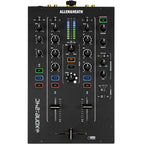 Allen & Heath Xone:24C DJ mixer with top master insert and shorting plugs, showcasing its professional audio interface and controls.