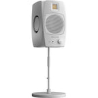 Adam Audio D3V active studio monitor, in black, lifestyle setting