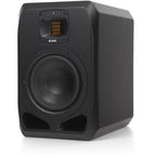Adam Audio S2V mid-field and main monitors with sleek black enclosure and detailed speaker cones, designed for professional studio use.