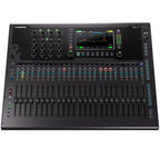 Allen & Heath Qu-6 digital mixer with control knobs, touchscreen display, and input/output ports on top panel.