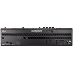 Allen & Heath Qu-7D digital mixer with Dante connectivity, showing rear panel and input/output ports.