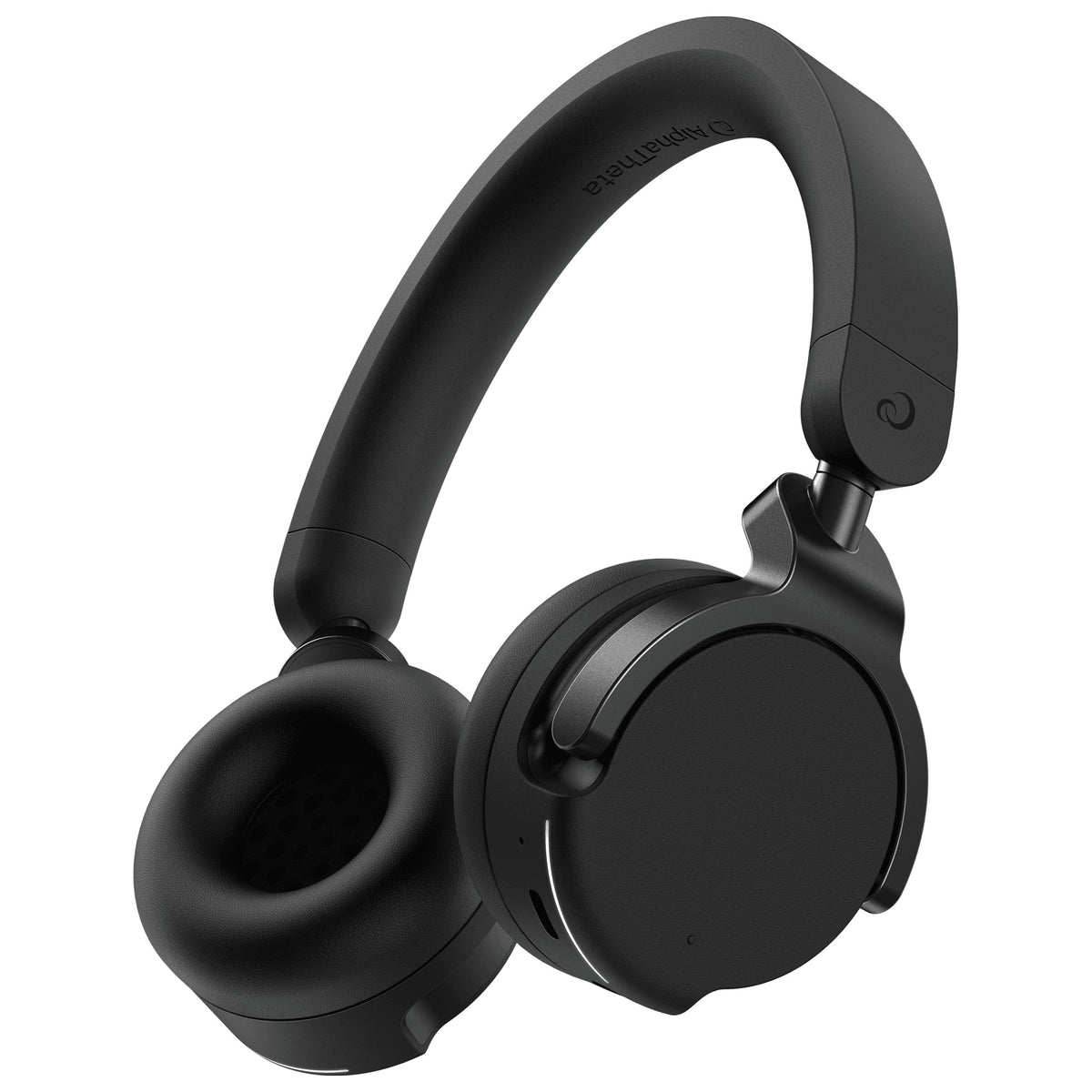 AlphaTheta HDJ-F9, black wireless DJ headphones, three-quarter view