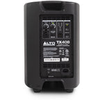 Alto Professional TX408 active PA loudspeaker, rear panel and connections