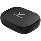 Beyerdynamic Amiron 200 wireless in-ear headphones in black with open-ear design and carrying case.