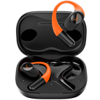 Beyerdynamic Amiron 200 wireless in-ear headphones with open-ear design, transparent ear tips, and sleek black finish.