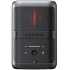 Nebula X1 projector from Nebula showing a bright image projected onto a wall in a dark room.