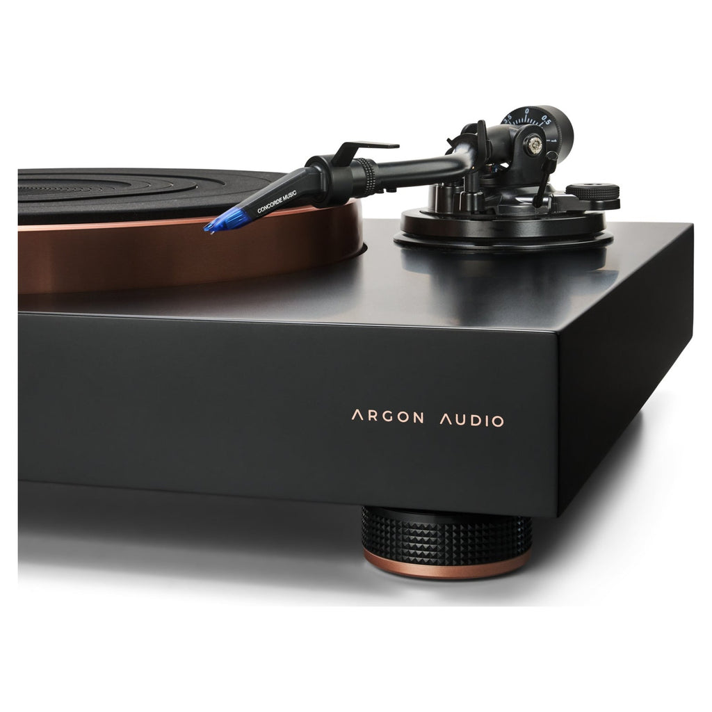 Argon Audio AURORA matt black, tonearm and rear detail