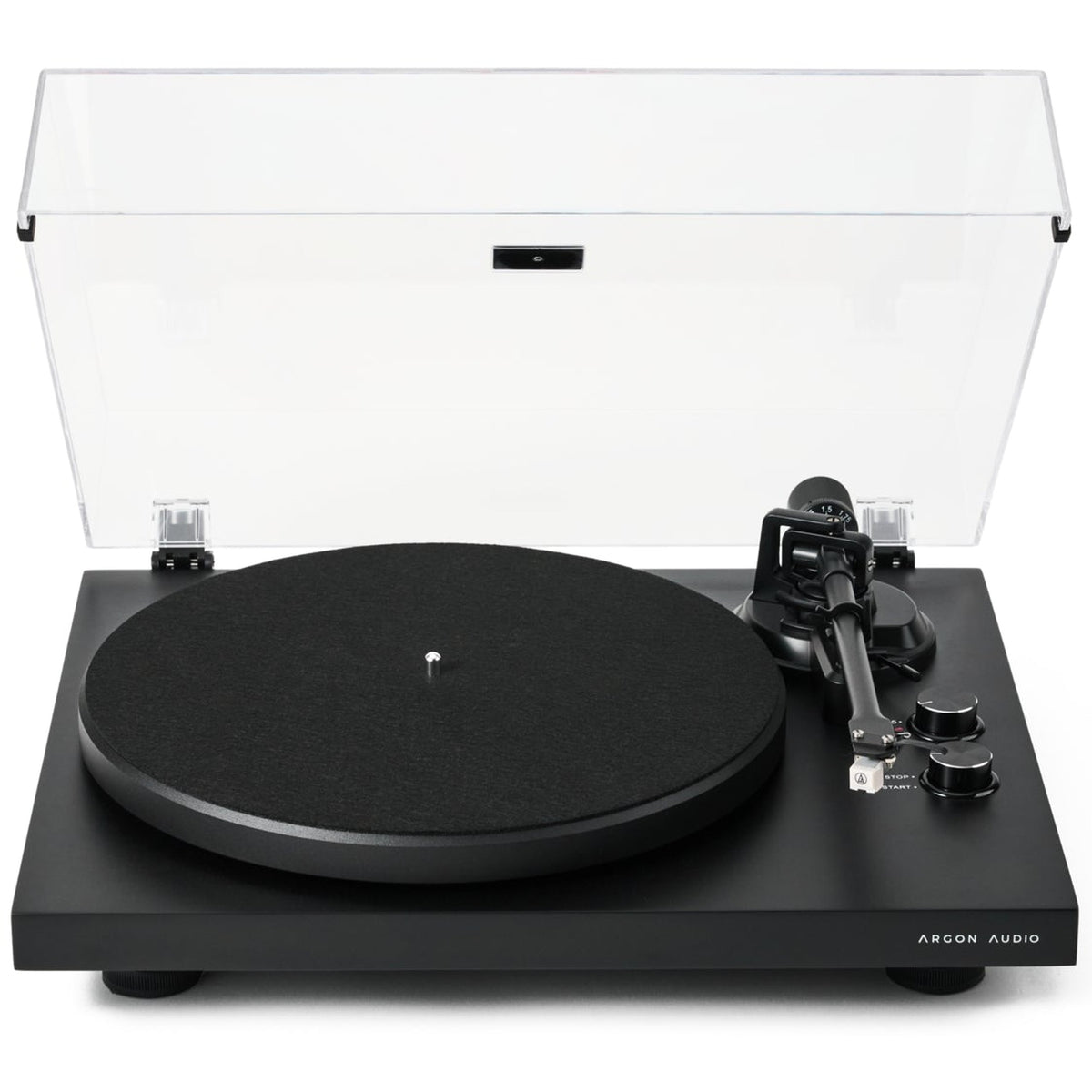 Argon Audio TT MK2 turntable in Black, dust cover closed