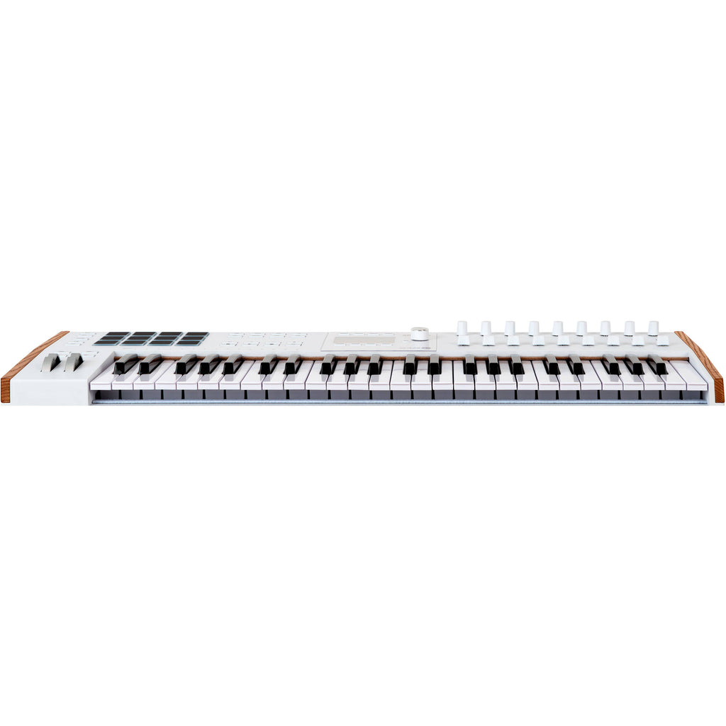 Arturia KeyLab 49 MK3 MIDI keyboard in white finish, front view