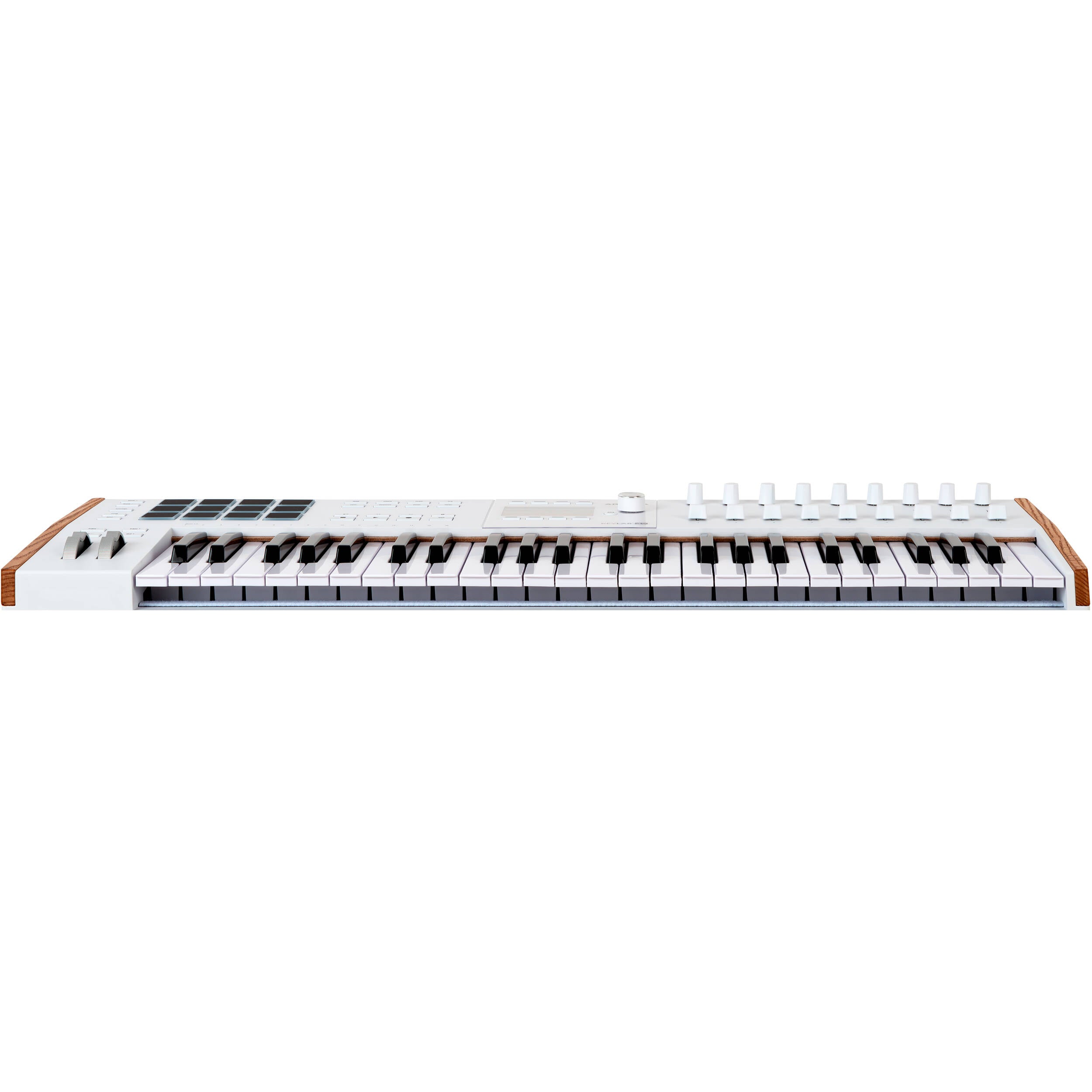 Arturia KeyLab 49 MK3 MIDI keyboard in white finish, front view