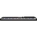 Arturia KeyLab 61 MK3 MIDI keyboard in black finish, front view