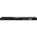 Arturia KeyLab 61 MK3 MIDI keyboard in black finish, rear view with connectivity