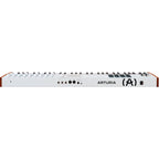 Arturia KeyLab 61 MK3 MIDI keyboard in white finish, rear view with connectivity